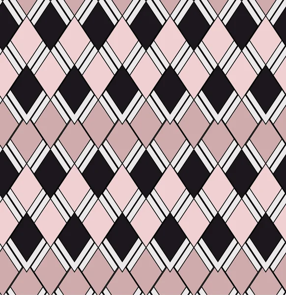 Минимальный геометрический вектор бесшовный, розовый и черный . — стоковый вектор
