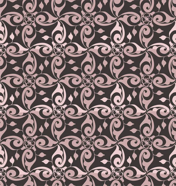 Pink and black vector seamless pattern — Stock Vector
