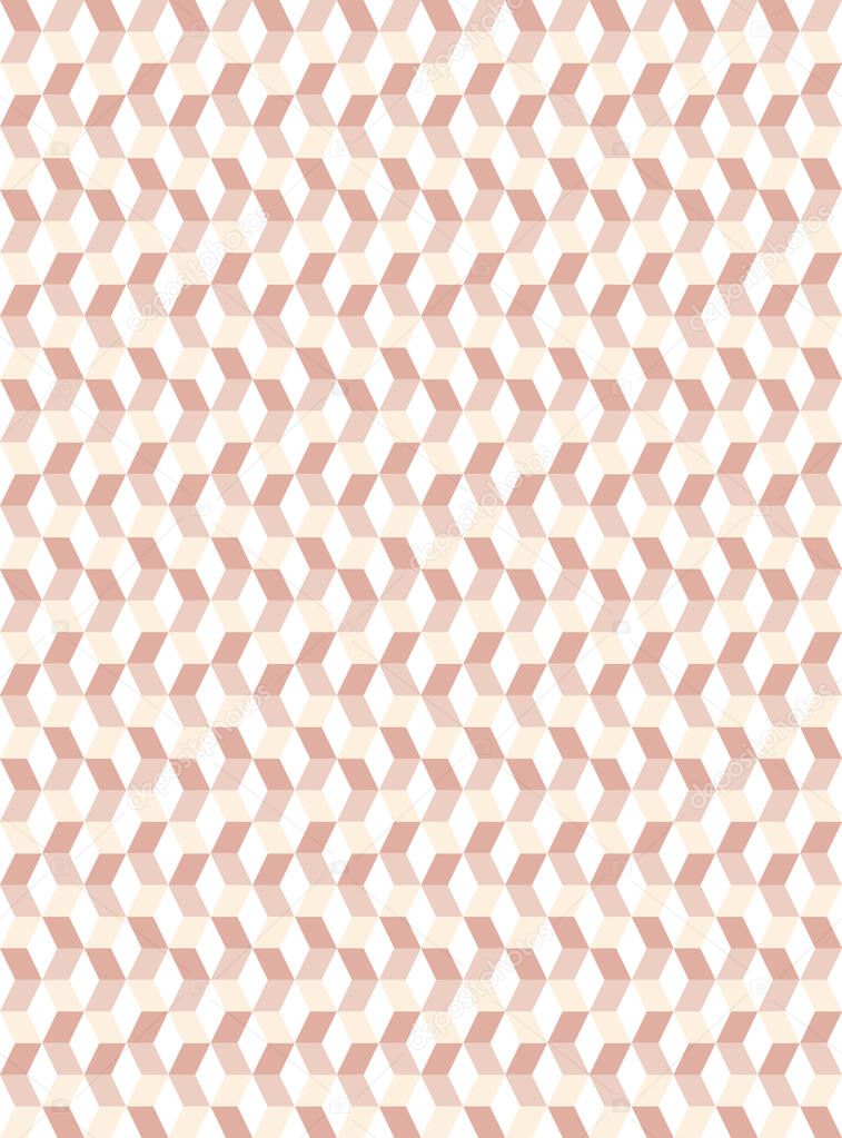 Minimal geometric hearts vector seamless pattern, with metal gold effect