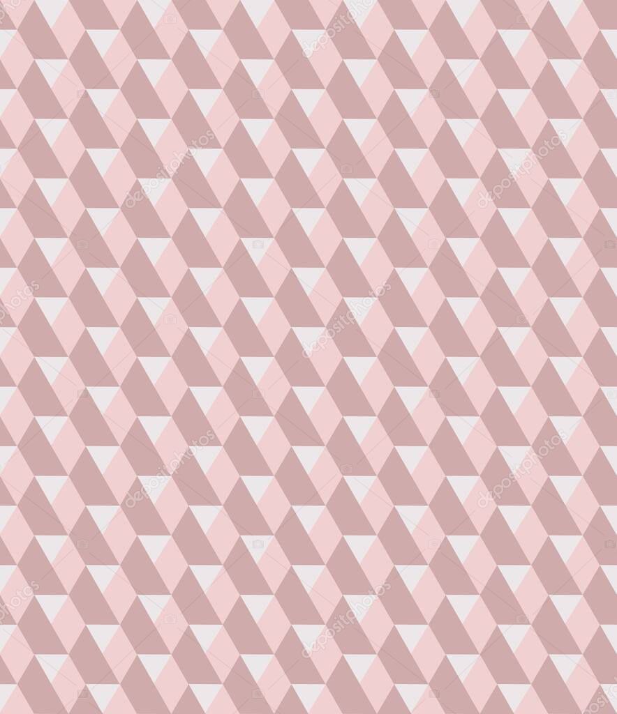 Minimal geometric vector seamless pattern,with exagon motif in pink tones