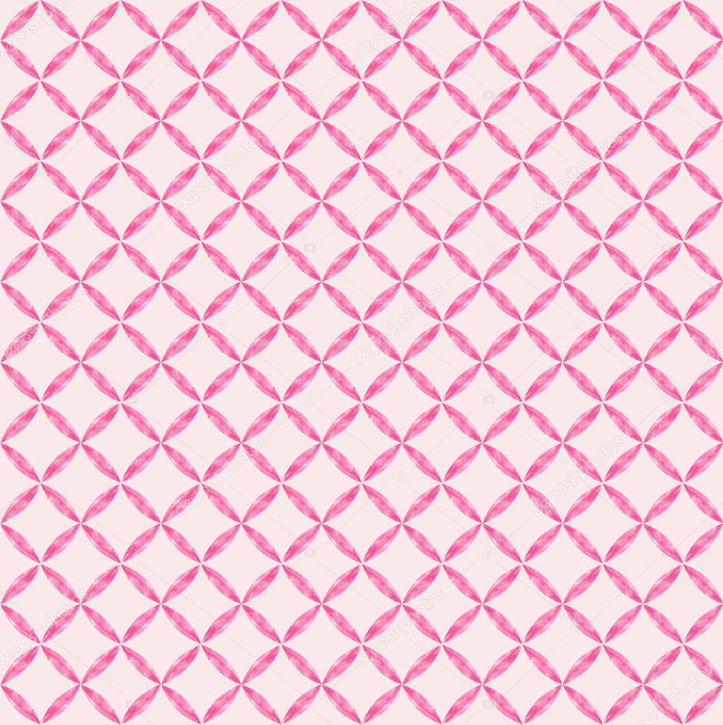 seamless vector pattern with watercolor brush strokes in light pink tones