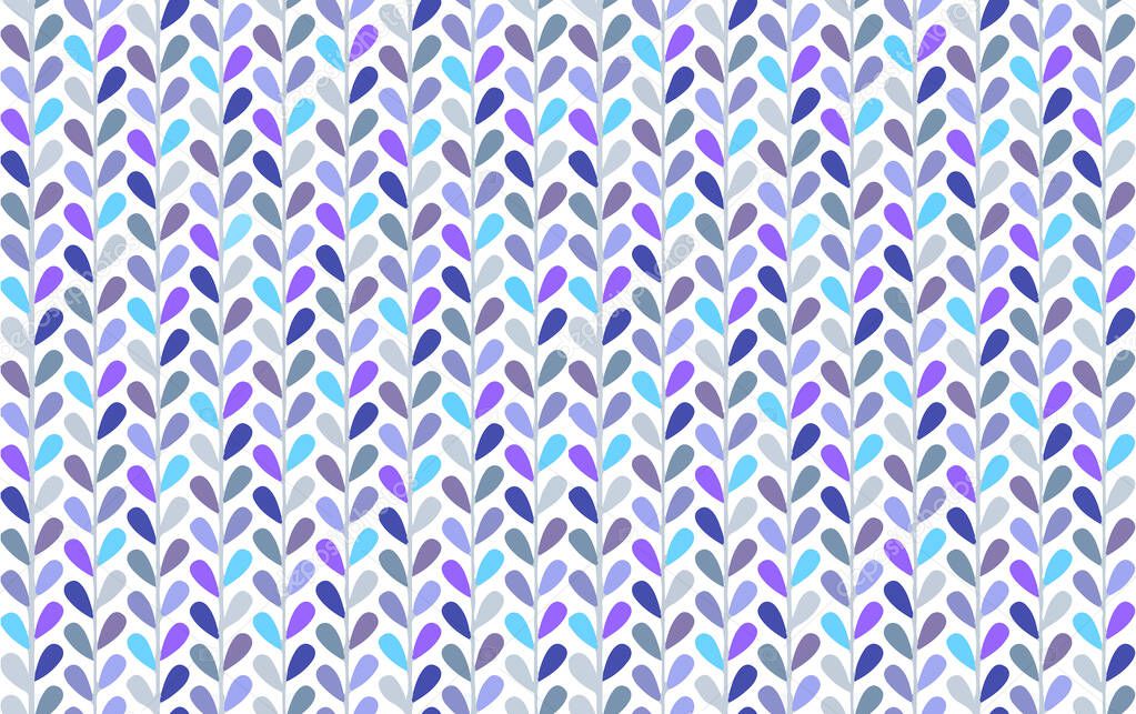 vector seamless pattern with tiny plant leaves