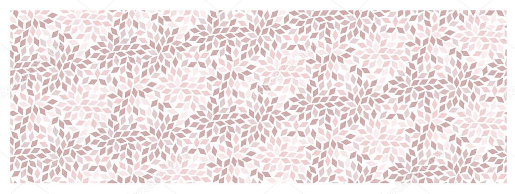 seamless vector floral pattern with multicolored petals in bright pink tones.