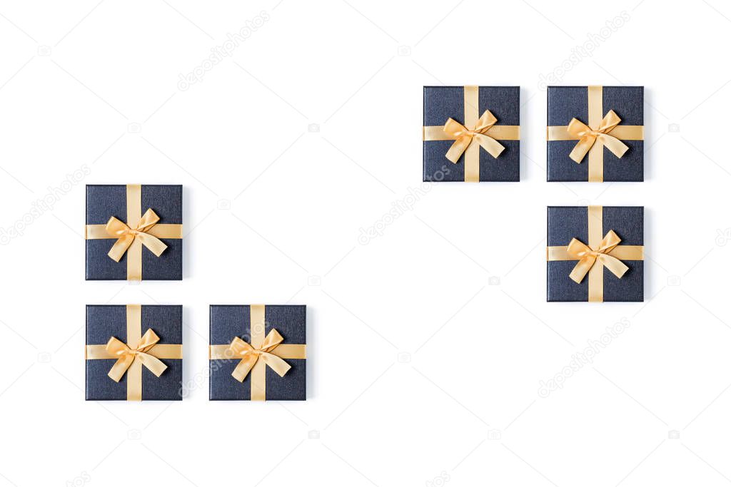 One gift box on white background.