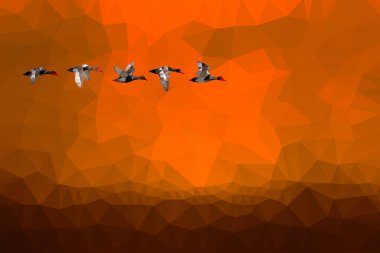 Çokgen düşük polimetrik geometrik. Doğa temalı arkaplan. 