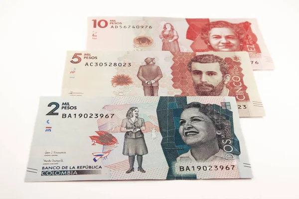 Kolumbia Pénz Kolumbia Pénzneme Pesos — Stock Fotó