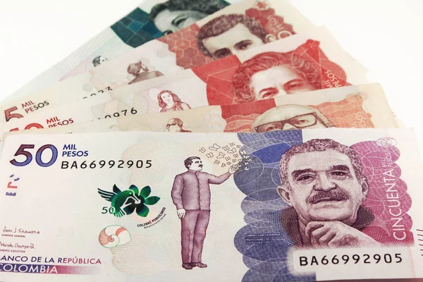 Colombia Money Moeda Colômbia Pesos — Fotografia de Stock