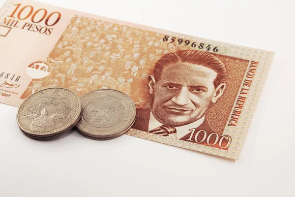 Colombiaans Geld Munteenheid Van Colombia Pesos — Stockfoto