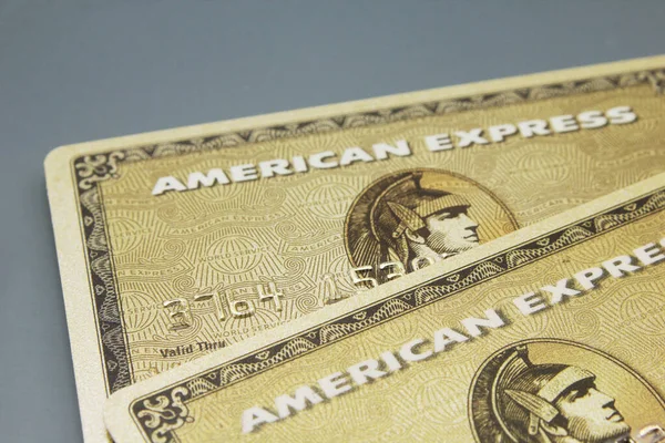 Buenos Aires Argentinsk April 2020 Närbild American Express Kort Placerade — Stockfoto