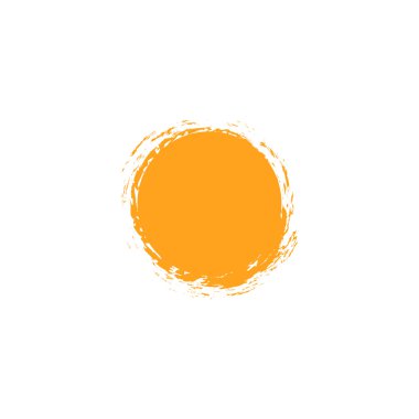 Vektör izole güneş logosu tasarım şablonu. Soyut nokta sembolü. Yuvarlak olağandışı şekil.