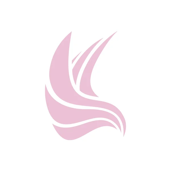 Изолированный фиолетовый цвет летающей птицы векторный логотип. Логотип животного. Значок контура крыльев. Голубиный силуэт. иллюстрация. Символ воздуха . — стоковый вектор