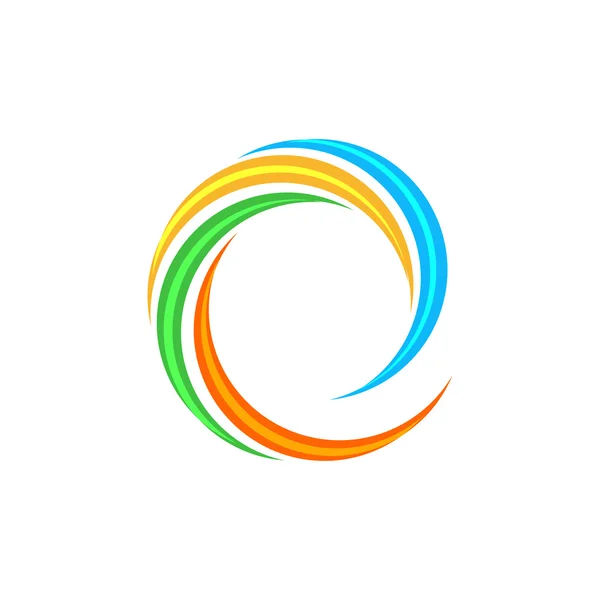 Logotipo de onda colorido abstrato isolado . —  Vetores de Stock