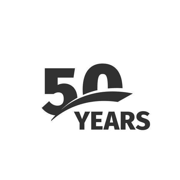 Изолированный абстрактный логотип 50-летия черного на белом фоне. Логотип 50 номеров. 50 лет юбилейной иконе. Эмблема 50-летия. Векторная иллюстрация
.