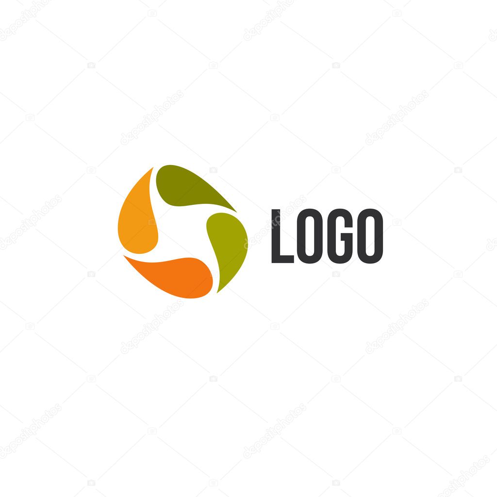 Isolated abstract colorful drops circle logo. Liquid circulation logotype. Kids art school icon, Round shape spining paint sign. Natural process of renewal symbol. Vector drops illustration