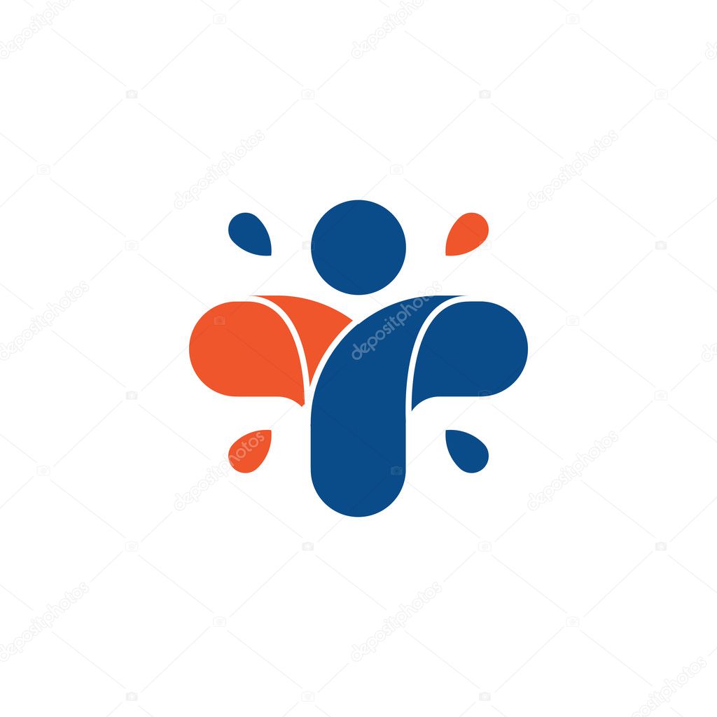 Isolated abstract colorful cross logo. Human silhouette logotype. Medical icon. Religious sign. Healthcare symbol. Hospital,clinic, doctor emblem. Vector illustration
