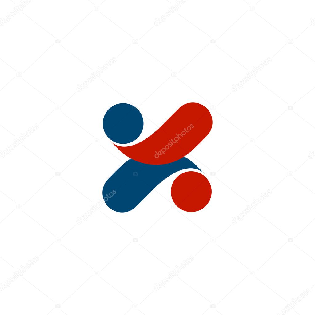 Isolated abstract colorful cross logo. Human silhouette logotype. Medical icon. Religious sign. Healthcare symbol. Hospital,clinic, doctor emblem. Vector illustration