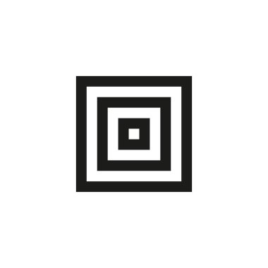 Olağandışı geometrik mektup O. mimari vektör logosu. İzole monogram.