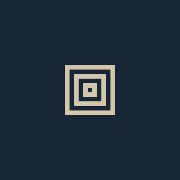 Lettre géométrique inhabituelle O. Logo vectoriel architecture. Monogramme isolé . — Image vectorielle