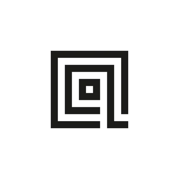 Neobvyklé geometrické písmeno Q. architektura vektorové logo. Izolované monogram. — Stockový vektor