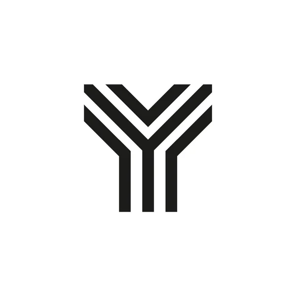 Ungewöhnliche geometrische Buchstabe y. Architektur-Vektor-Logo. isoliertes Monogramm. — Stockvektor