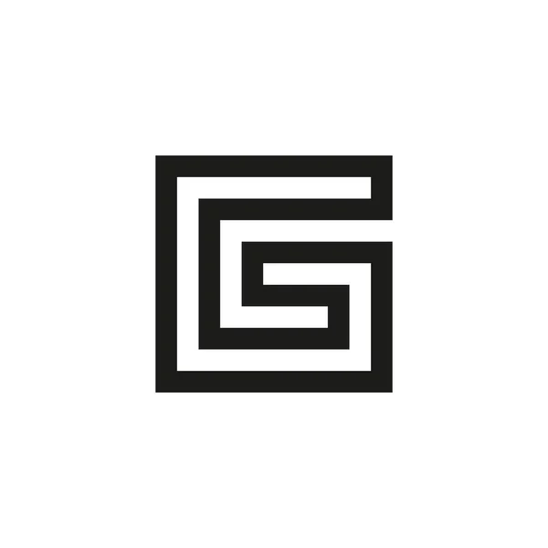 Необычная геометрическая буква G. Логотип вектора архитектуры. Изолированная монограмма . — стоковый вектор