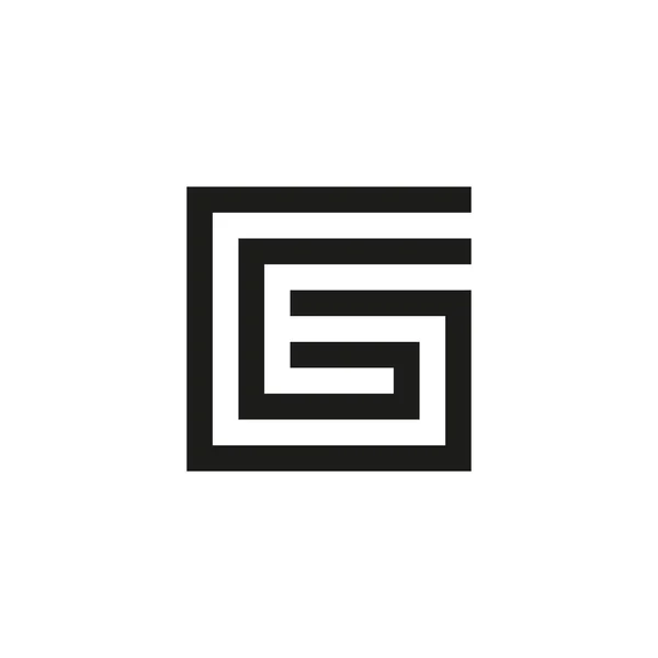 Ovanliga geometriska bokstaven G. arkitekturen vektor logotypen. Isolerade monogram. — Stock vektor