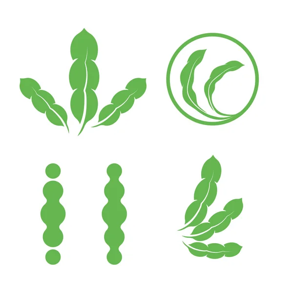 Conjunto de folhas verdes isoladas logotipos. Coleta de logotipos de elementos vegetais. Assinatura de produtos naturais. Símbolo da folha. Ícone de ervas curativas. Ilustração vetorial . —  Vetores de Stock