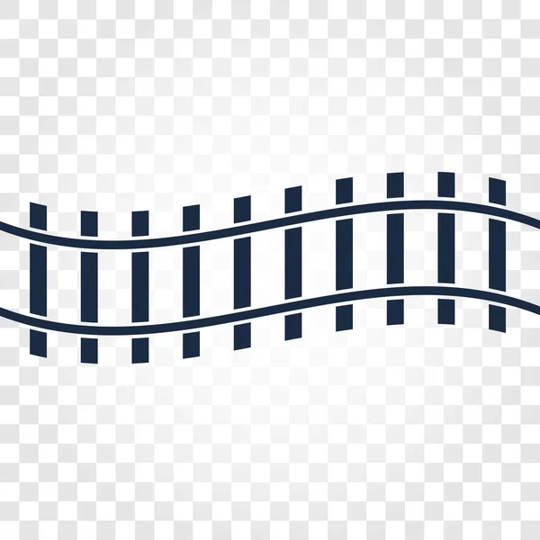 Izolované kolejnice, železniční pohled shora, žebřík prvky vektorové ilustrace na pestrou pozadí s přechodem — Stockový vektor