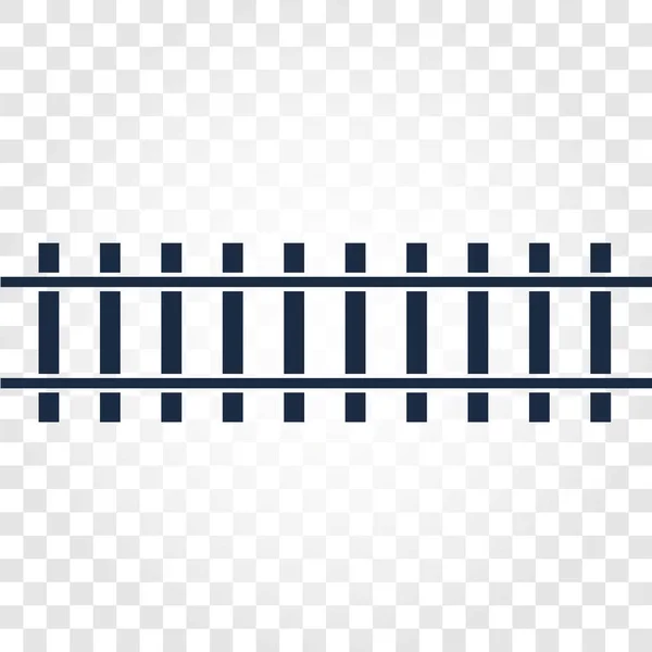 Isolated rails, railway top view, ladder elements vector illustrations on checkered gradient background — Stock Vector