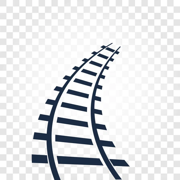 İzole raylar, demiryolu üstten görünüm, öğeleri vektör çizimler damalı degrade arka plan üzerinde merdiven — Stok Vektör