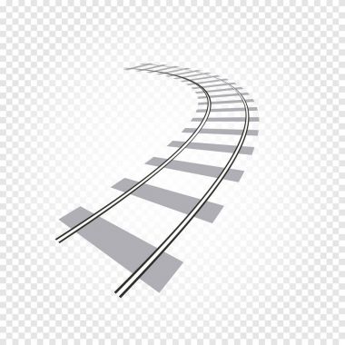 İzole gri renk tren yol damalı zemin, merdiven vektör çizim üzerine