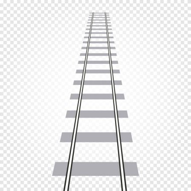 İzole gri renk tren yol damalı zemin, merdiven vektör çizim üzerine