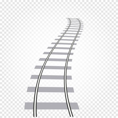 İzole gri renk tren yol damalı zemin, merdiven vektör çizim üzerine
