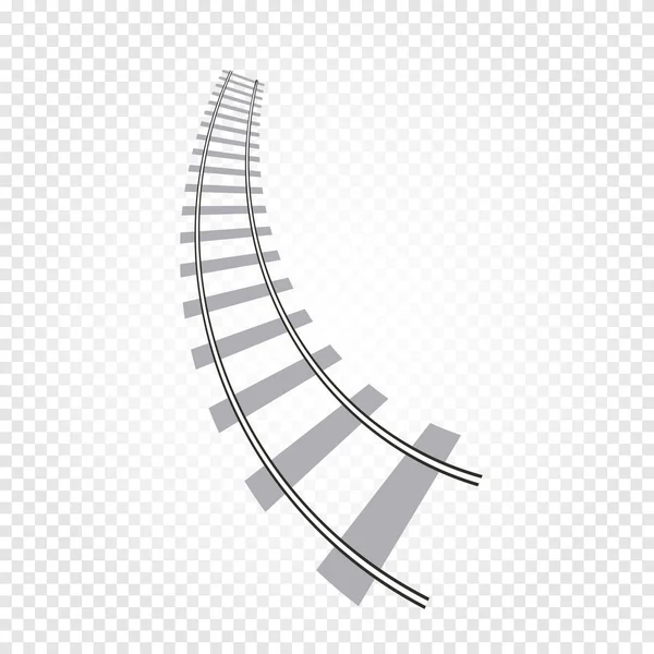 Carretera ferroviaria abstracta aislada de color gris sobre fondo a cuadros, ilustración de vectores de escalera — Archivo Imágenes Vectoriales