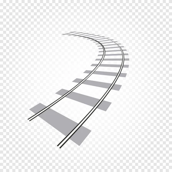 Carretera ferroviaria abstracta aislada de color gris sobre fondo a cuadros, ilustración de vectores de escalera — Archivo Imágenes Vectoriales