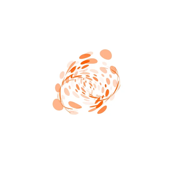 Isolerade abstrakta färgstarka ovanlig form logotypen för bubblor, prickade logotyp på svart bakgrund vektorillustration — Stock vektor