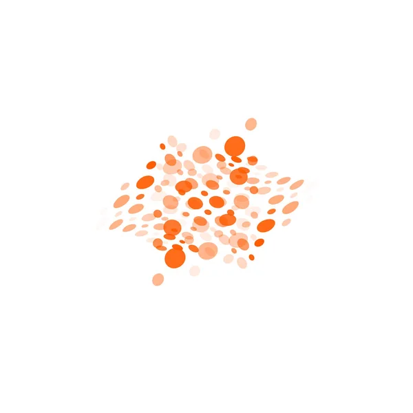 Isolerade abstrakta färgstarka ovanlig form logotypen för bubblor, prickade logotyp på svart bakgrund vektorillustration — Stock vektor