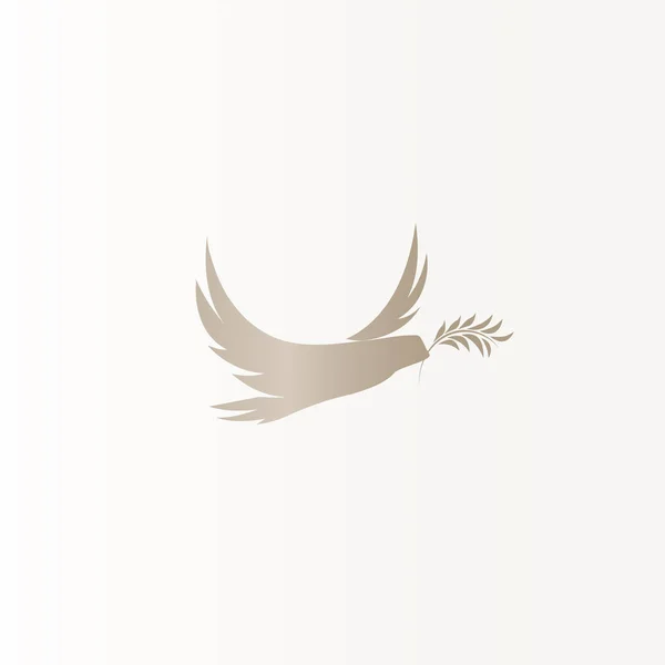 Isolé abstrait bronze couleur oiseaux silhouettes logo sur fond blanc, ailes et plumes éléments logotype set vectoriel illustration — Image vectorielle