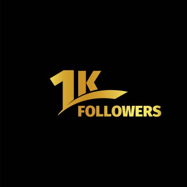 1 k takipçileri vektör çizim. 1000