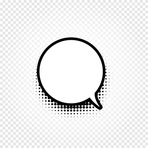 Geïsoleerde abstracte zwart-witte kleur komische toespraak ballon pictogram op de geruite achtergrond, dialoog box teken, dialoogvenster frame vectorillustratie — Stockvector