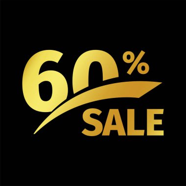 Siyah afiş indirim satın alma yüzde 60'ı Satılık vektör altın logosuna siyah bir arka plan. Alıcılar logo için promosyon iş sunuyoruz. Altmış yüzde kapalı, sıkı stil kupon indirim.