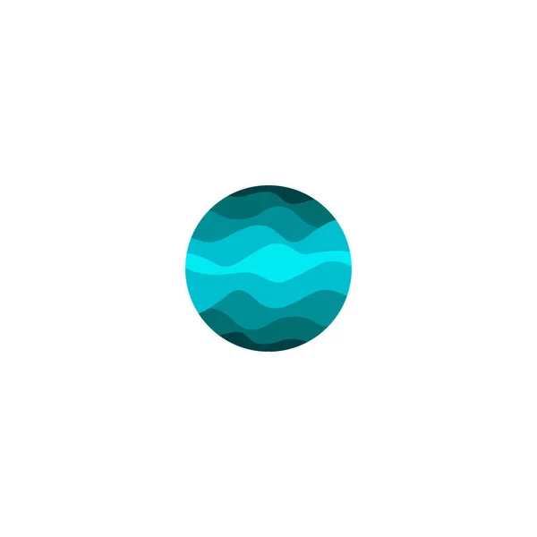 Logo isolé abstrait de forme ronde de couleur bleue sur fond blanc, illustration vectorielle de l'eau . — Image vectorielle