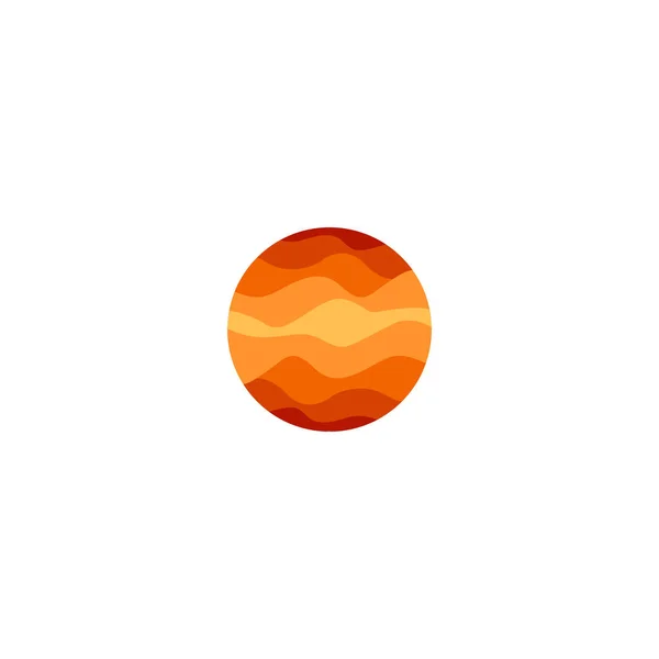 Isoliert abstrakt orange Farbe runde Form Logo auf weißem Hintergrund, Sonnenvektorillustration. — Stockvektor