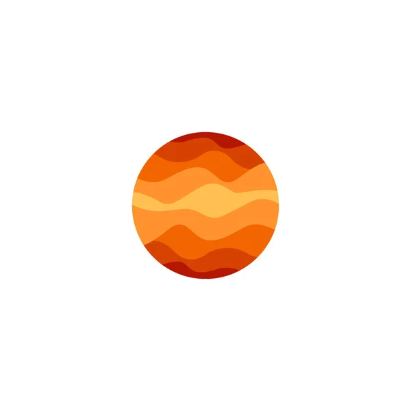 Isolerade abstrakt orange färg runda formen logotyp på vit bakgrund, solen vektorillustration. — Stock vektor