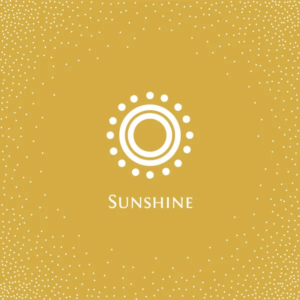 Απομονωμένη αφηρημένο στρογγυλό σχήμα χρώμα πορτοκαλί λογότυπο, εικονογράφηση διάνυσμα λογότυπο ήλιο σε κίτρινο φόντο τελείες. — Διανυσματικό Αρχείο