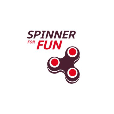 Spinner logo tasarımı. Rulman serin modern aygıt simgesi. Oyun basit mekanizması fan, yatıştırıcı için eğlenceli. vektör çizim eps10.