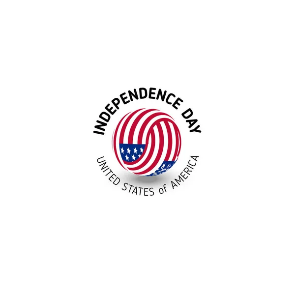 Stati Uniti d'America vettore insolito segno di cerchio astratto. USA logo isolato su sfondo bianco emblema. Giorno di indipendenza del simbolo degli Stati Uniti . — Vettoriale Stock