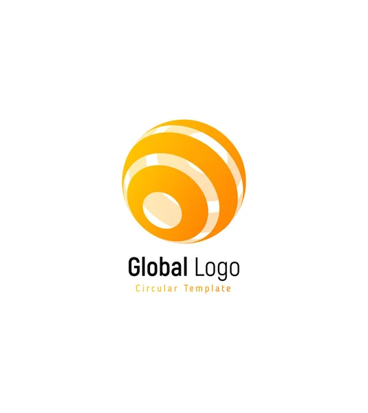 Абстрактный оранжевый или желтый знак солнца. Абстрактный векторный логотип, круглые шарики и простой логотип. . — стоковый вектор