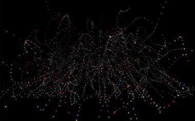 Soyut fütüristik renkli noktalar vektör arka plan