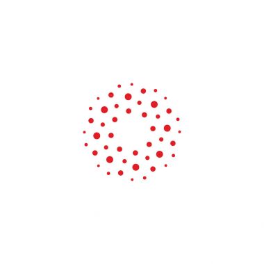 Daire vektör logosu. Yeni modern soyut güneş şekli. Yuvarlak logo.